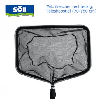 Teichkescher rechteckig teleskopierbar von 70 - 150 cm Gesamtl�n
