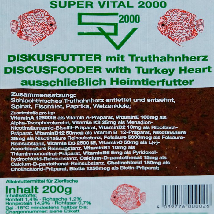 SV2000 Truthahnherz 200g Frostfutter