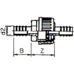 PVC Rckschlagventil mit Tlle 13mm ( 1/4)