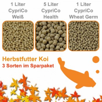 Frhjahr- / Herbstfutter Koi  -  3 Sorten im Sparpaket