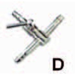 Luftverteiler verchromt 4 mm 1 Ausgang mit Hahn