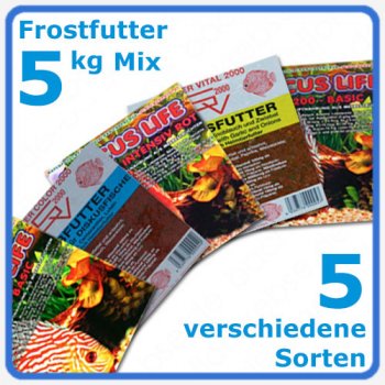 Frostfutter Diskus Mix 5 kg - 5 Sorten  1kg