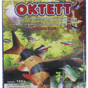 Oktett Tropical - Frostfutter Mix für Süß- und Seewasserfische, 100 g