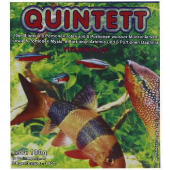 Quintett Tropical - Frostfutter Mix fr Swasserfische, 100 g