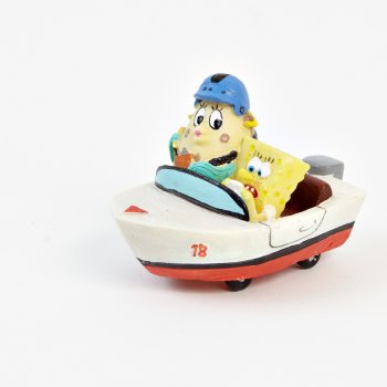 SpongeBob Figur: SpongeBob und Mrs. Puff im Boot