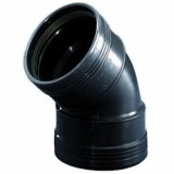 Bogen 45  2 x Steckverbindung mit Gummidichtung schwarz